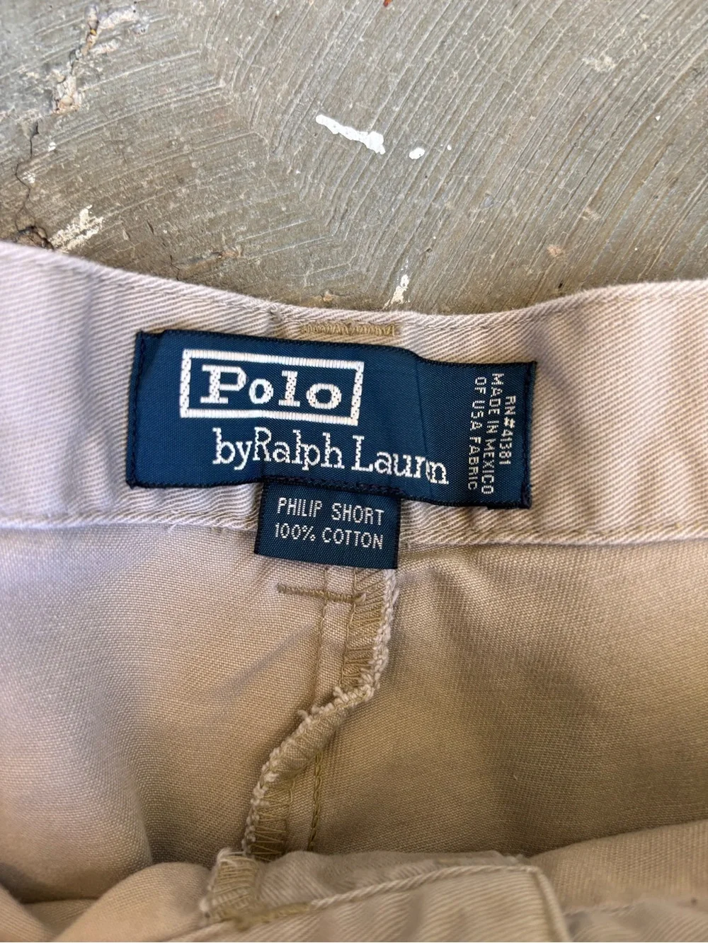 Vintage 90s RL Ralph Lauren POLO Chino Shorts Twill Men’s Size 40 Made In Mexico
